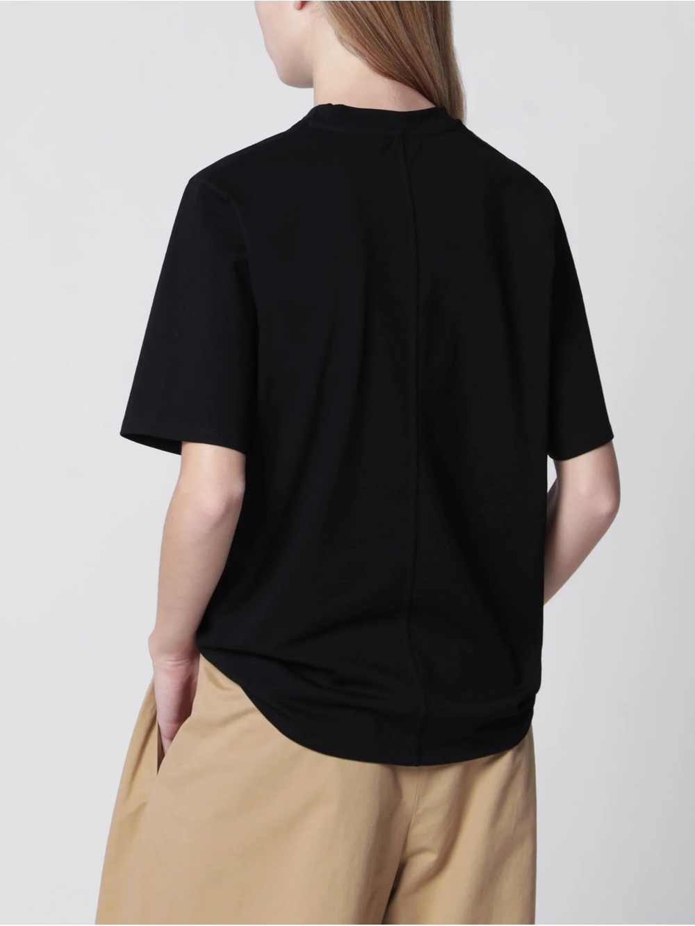 The Row Black cotton short-sleeve crewneck T-shirt relaxed fit - Picture 2 of 7